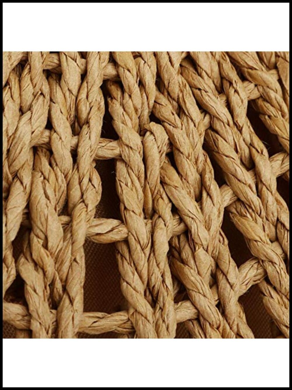 Large Straw Hand-woven Tote Summer Beach Bag Rattan Clutch Purse - Picture 4 of 6